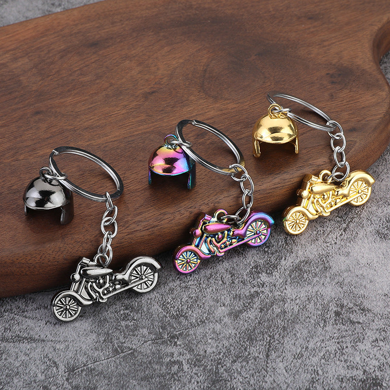 Harley Motorcycle Helmet Zinc Alloy Metal Keychain Gift Pendant
