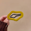 Velvet Irregular Geometric Duckbill Hair Clips 2 Colors view 7