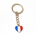 Heart Flag Keychains With Split Rings in Eleven Country Designs view 3
