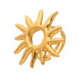 Oversized Open Sunburst Statement Ring Gold Or Steel view 5