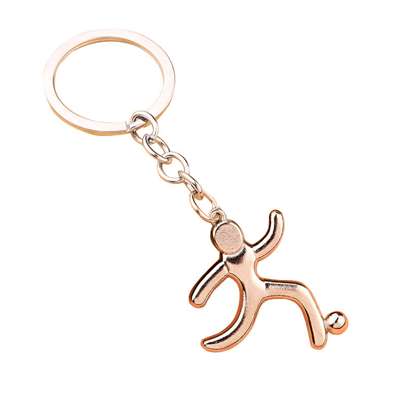 Creative Sports Alloy Keychain Gift for Bike Running Football Basketball