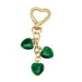 Heart Clasp Keychain with Triple Marbled Heart Bead Charm view 5