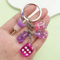 Dice Charm Keychains in 12 Pictured Variations for Bags and Keys view 2