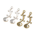 Curled Tail Gecko Charms in Two Antique Metal Finishes view 5