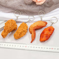 Realistic Faux Fried Chicken Split Ring Keychains in Four Styles view 2