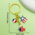 Heart Charm Keychains Featuring Blue Star Across 22 Pictured Variations view 12