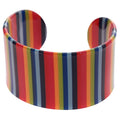 Acrylic Open Wide Cuff Bracelets Stripe Leopard Marble view 5