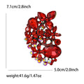 Oversized Floral Crystal Swirl Brooch in Seven Colorways view 8