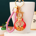 Jeweled Double Fish Fortune Pouch Keychains with Three Wrist Loop Only Options view 12