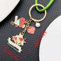 Twenty Colorful Floral Mother Theme Metal Keychain Designs view 5