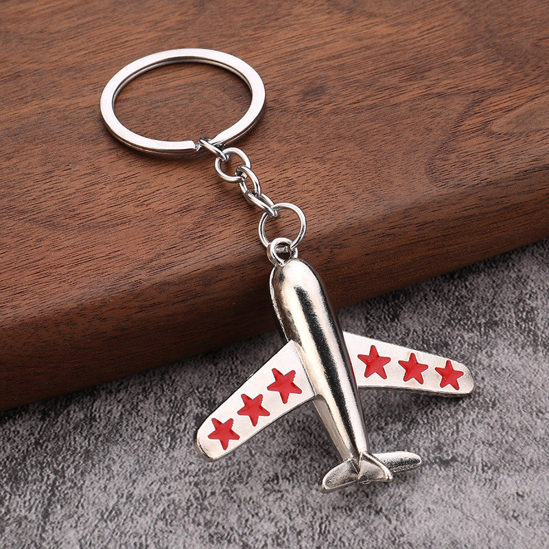 Metal Fighter Jet Keychain Zinc Alloy Aviation Souvenir Gift Pendant