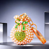 Green Pearl-Heart-Pouch
