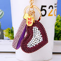 Double Sided Pearl Heart Keychains in Five Colors plus Assorted Option view 10