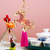 Fuchsia Coin-Horse-Tassel