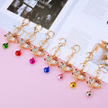 Jeweled Lucky Cat Keychains with Seven Bell Colors and Random Option view 2