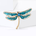 Crystal Dragonfly Brooch In Green Purple Blue And Pink view 3