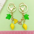 Strawberry, Cherry and Lemon Charm Keychains Featuring Yellow Lemon Across 43 Variations view 2
