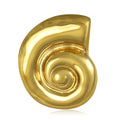 Spiral Shell Brooch In Sculpted Silver And Gold Tone Finishes view 1