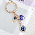 Evil Eye Hamsa Charm Keychain with Rhinestone Accents view 4