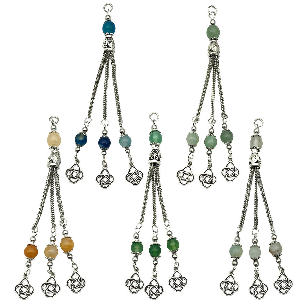 Antique Silver Zinc Alloy Tassel Charm Pendant for Boho Necklace Bracelet Jewelry