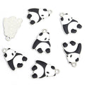 Black and White Panda Charms in Two Poses and Two Tones view 7