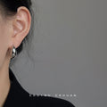 Polished Smooth Teardrop Huggie Hoop Earrings Gold Silver view 3