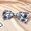Printed Satin Evil Eye Bow Hair Clips in Nine Designs view 7