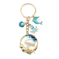 Blue Ocean Dolphin Octopus Seahorse and Shell Keychains view 5