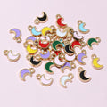 Tiny Crescent Moon Enamel Alloy Charms in Seven Colors view 1