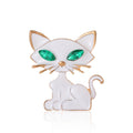 Black Silver Tone Cat Two Designs Metal Brooch Pin view 6