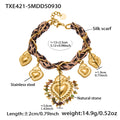 Silk Scarf Braided Heart Necklace and Bracelet in Twenty Four Styles view 7