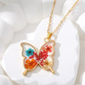 Pressed Flower Butterfly Pendant Necklaces in Three Designs view 7