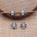 Radiating Flower Small-Hole Metal Bead in Three Finishes view 2