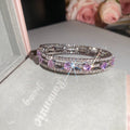 Silver Triple Strand Crystal Open Bangles 3 Stone Styles view 7