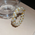 Open Pearl Bangle Bracelets Rhinestone Accents Eleven Styles view 1