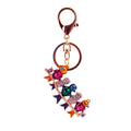 Colorful Five Bird Rhinestone Keychain With Split Ring view 5