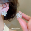 Filigree Flower Pearl Clip-On Earrings with Polished Metal Details view 4