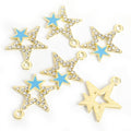 Crystal Open Star Charms in Six Enamel Colors and Two Metal Tones view 9