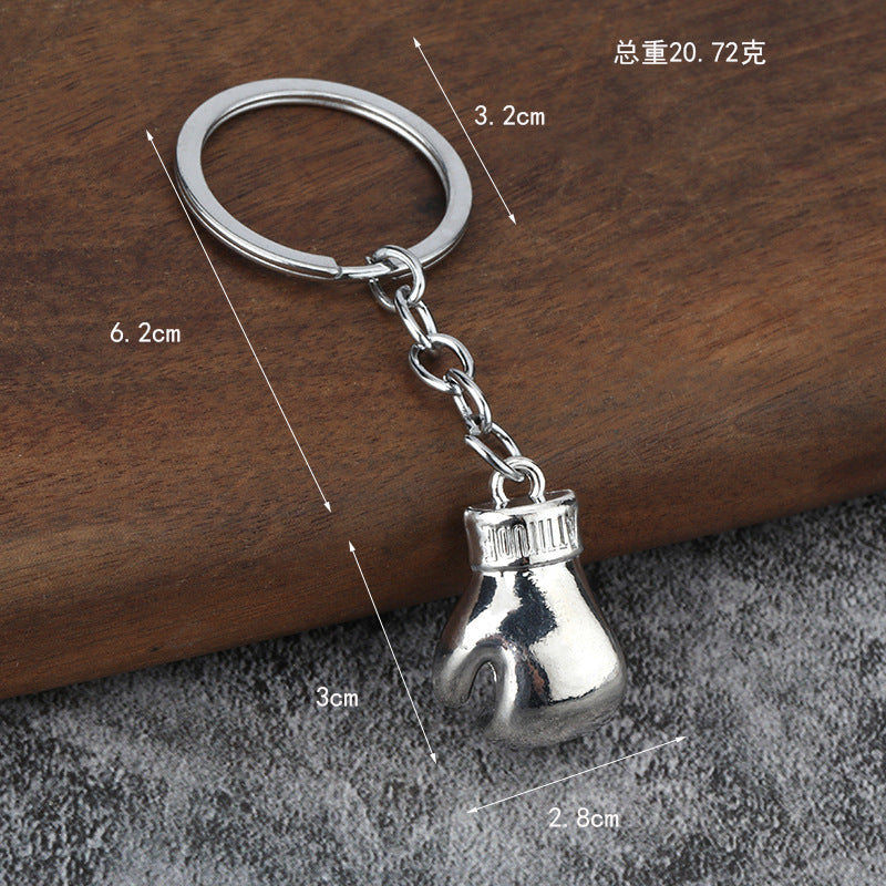 Men's Boxing Glove Zinc Alloy Metal Keychain Gift Accessory