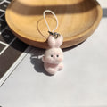 Flocked Bunny Rabbit Phone Strap Charms 4 Pose Styles view 8