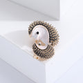 Large and Small Hedgehog Pair Brooch With Textured Quills view 2