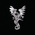 Flying Dragon Brooch Winged Body Gold and Silver Tone view 4