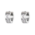 Gold and Silver Tone Crystal Huggie Earrings in Six Designs view 6
