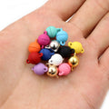 Colorful Spherical Magnetic Clasps With Heart Shaped Loops view 4