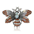 Detailed Crystal Bee Brooch in Five Rich Color Combinations view 5