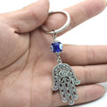 Silver Evil Eye Keychain With Butterfly Heart And Elephant Charm view 7