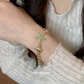 Curb Chain Starfish Shell Charm Bracelet Gold Silver view 4