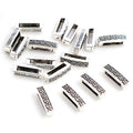 Patterned Rectangular Large-Hole Spacer Beads in Five Designs view 3