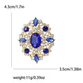Oval Cluster Crystal Brooch In Nine Color Variations view 5