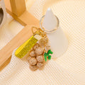 Rhinestone Grape Cluster Keychain Green Leaf Charm Options view 11